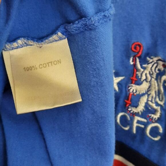 Chelsea FC XL T-Shirt Men Blue Soccer Crest Stars Official Cotton Jersey Tee - Picture 6 of 7